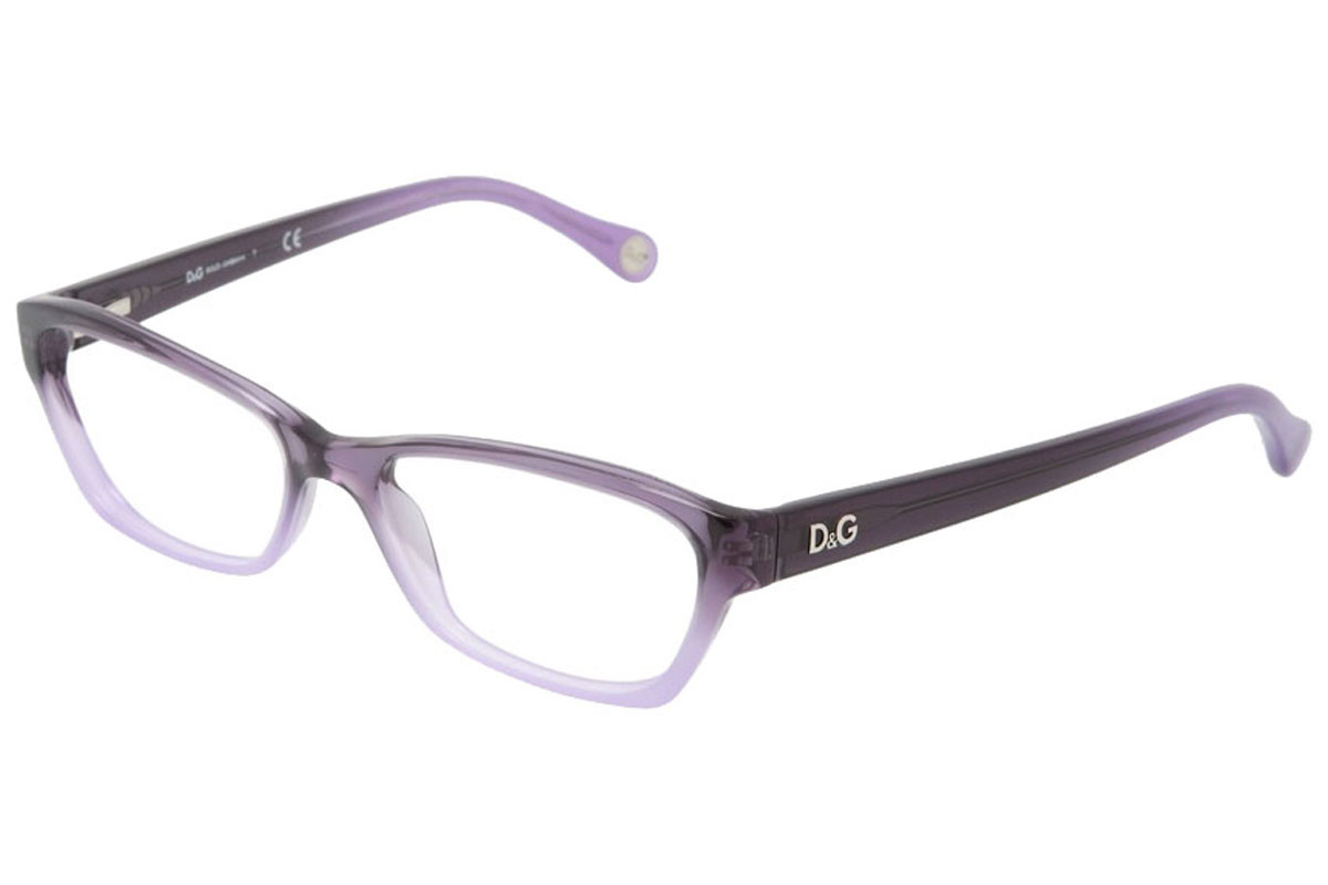 Dolce & Gabbana Transparent Rectangular Unisex Eyeglasses Dd1216 1674 52 In Purple