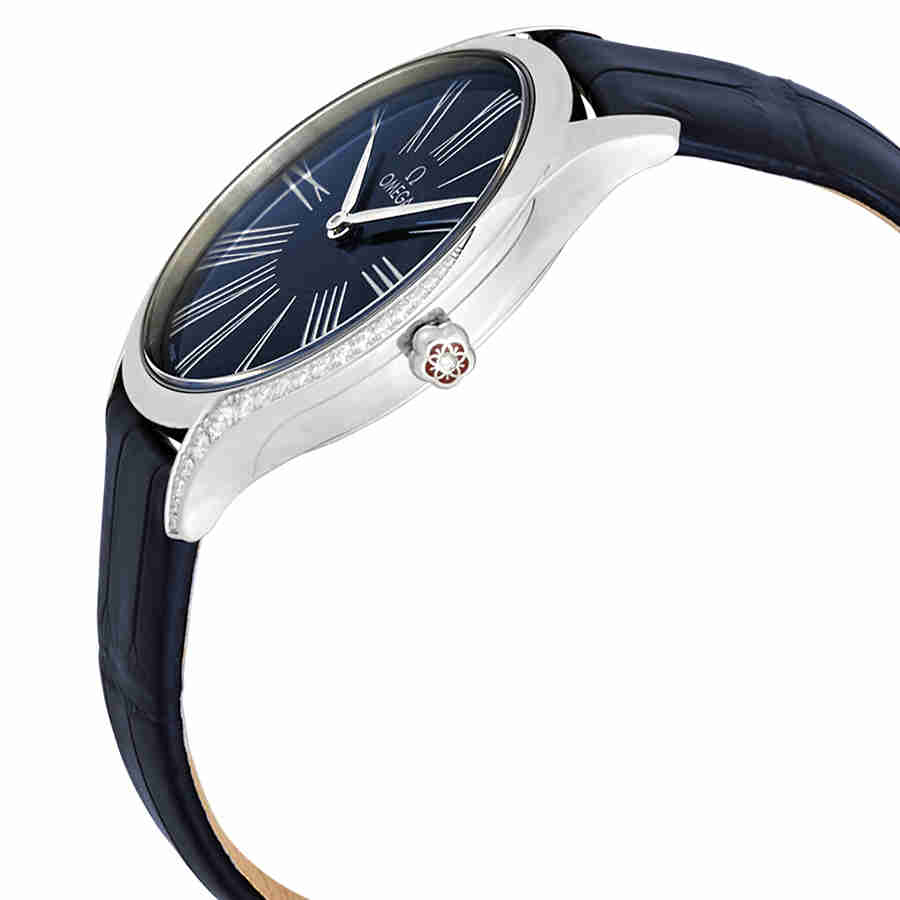 Shop Omega De Ville Blue Dial Ladies Watch 428.18.36.60.03.001