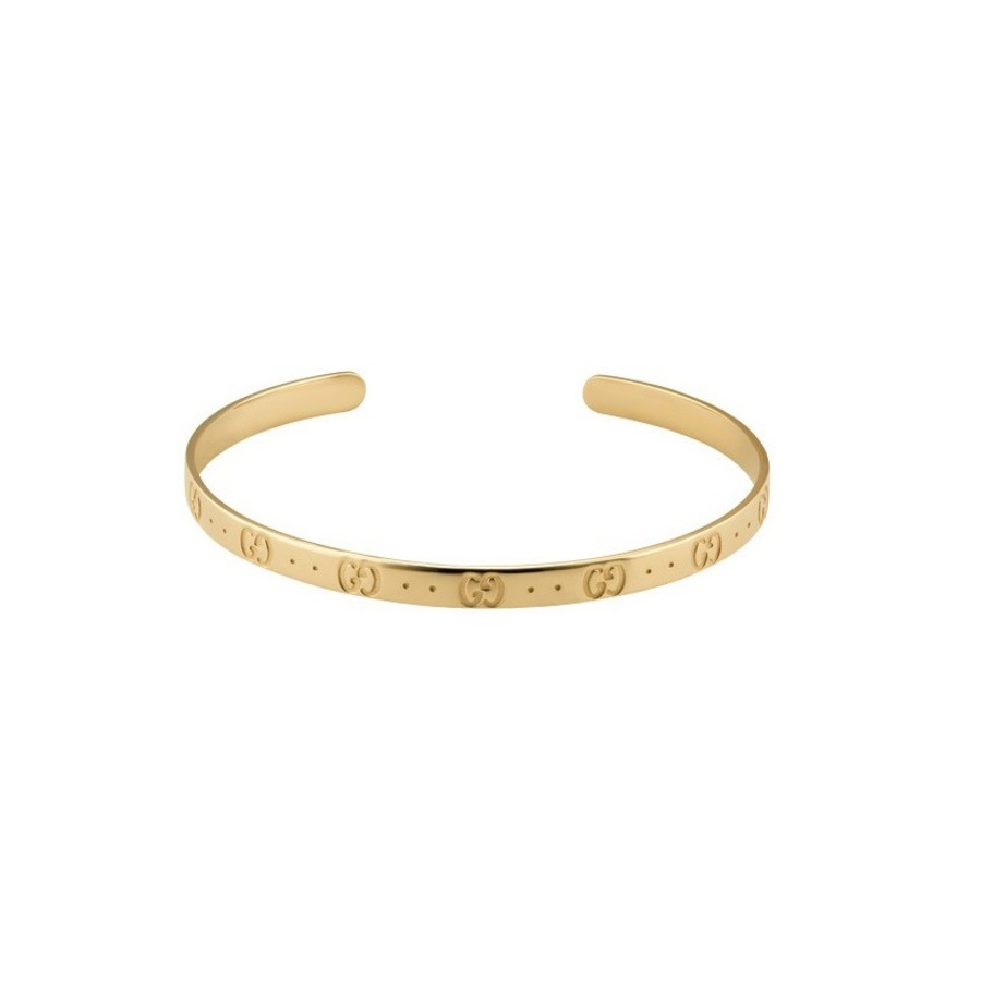 Shop Gucci Icon Bracelet In Yellow Gold