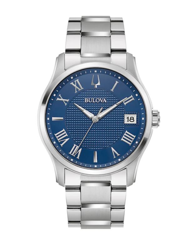 Bulova Men's Wilton Blue Dial Watch In Blue