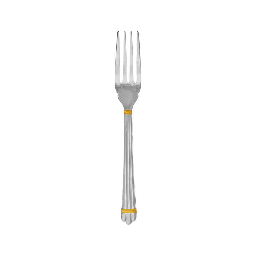 Christofle Silver Plated Aria Gold Fish Fork 1022-021 In Gold / Silver