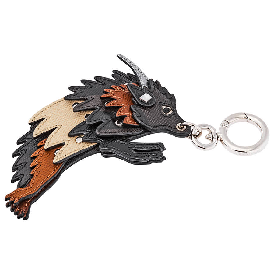 BURBERRY BURBERRY BEASTS LEATHER KEY RING