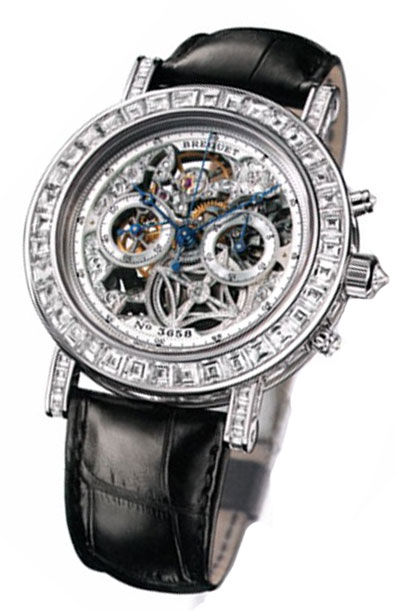 Pre-owned Breguet Classique Hand Wind Diamond Men's Watch 5238bb/10/9v6.dd00 In Black / Gold / Skeleton / White