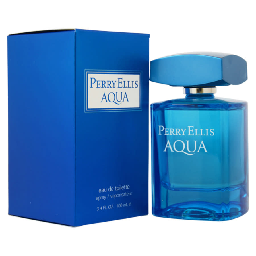 Perry Ellis Mens Perry Aqua Edt Spray 3.4 Fragrances 844061006911 In Blue