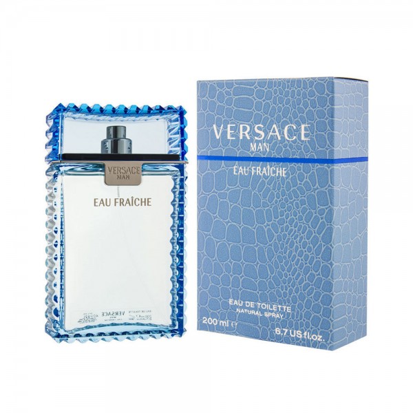 Versace Man Eau Fraiche / Edt Spray (blue) 6.7 oz (m) In Blue