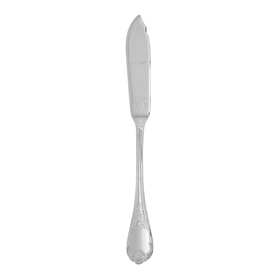 Christofle Silver Plated Marly Fish Knife 0038-020 In Silver