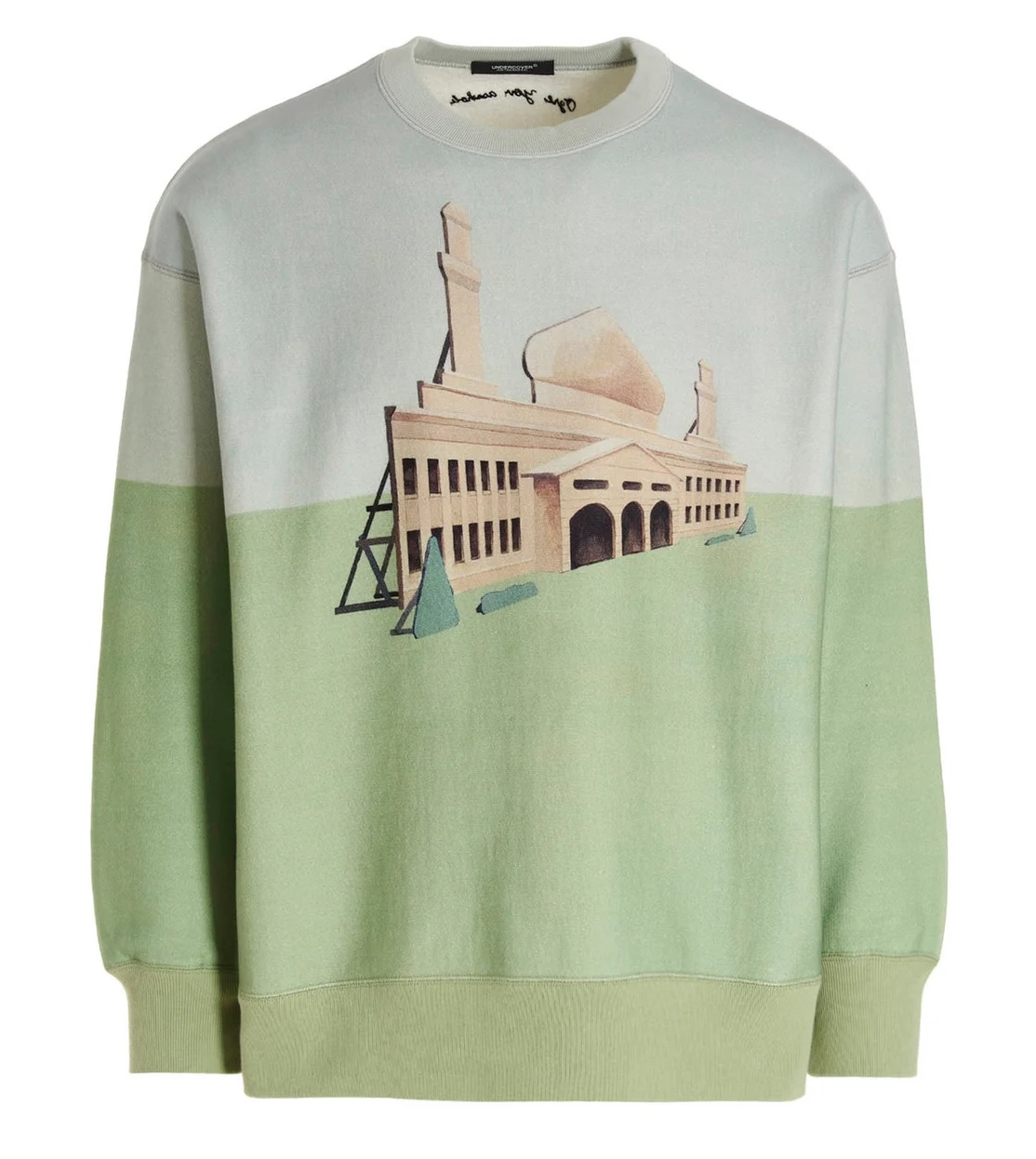 Undercover C/s Palace Print Sweatshirt In Green