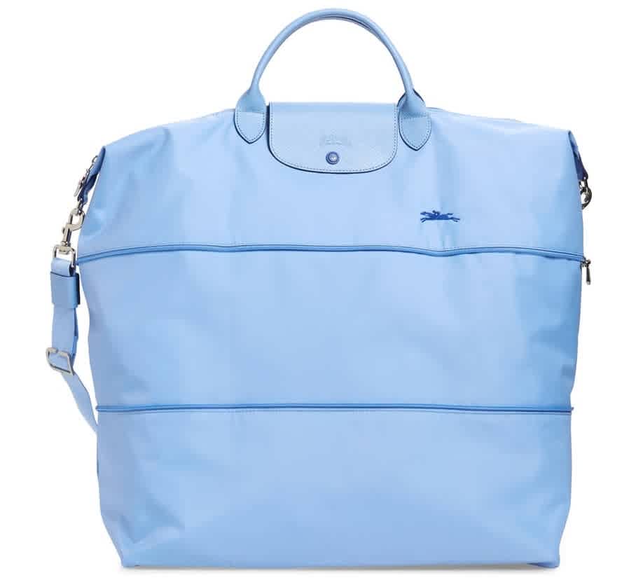 Longchamp Le Pliage Club Expandable Large Nylon Travel Bag In Blue