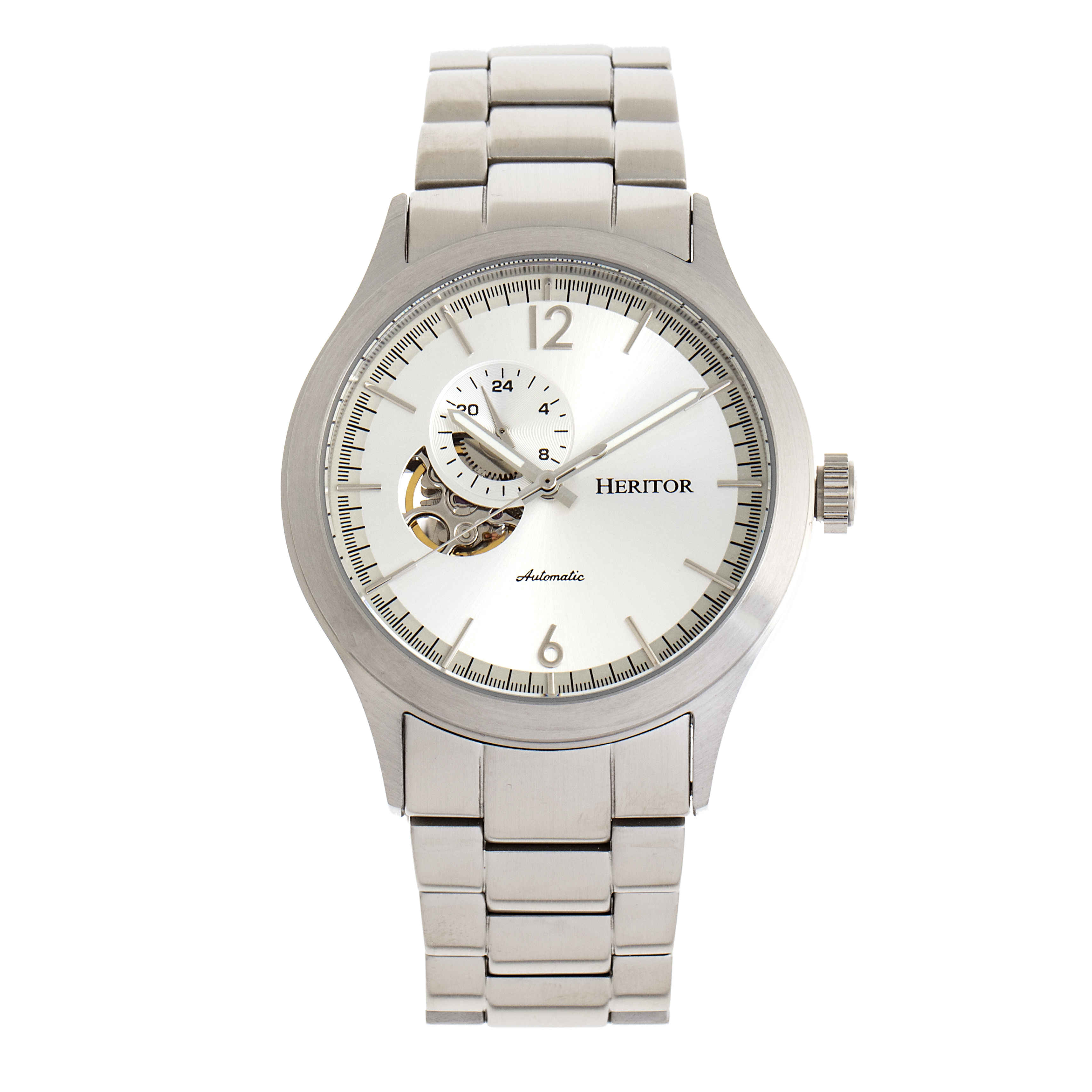 HERITOR ANTOINE AUTOMATIC SILVER DIAL MENS WATCH HR8501