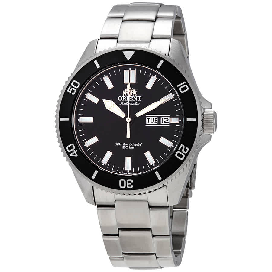 Orient Kanno Automatic Black Dial Mens Watch Ra-aa0008b19b In Black,silver Tone