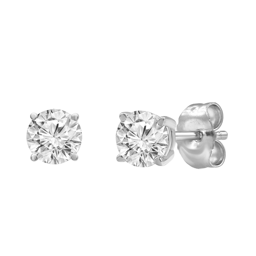 Brilliant Diamond 14k White Gold 1 Cttw Lab Grown Diamond Stud Earring (h