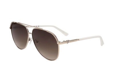 Guess Factory Brown Gradient Pilot Ladies Sunglasses GF00051 32F 61