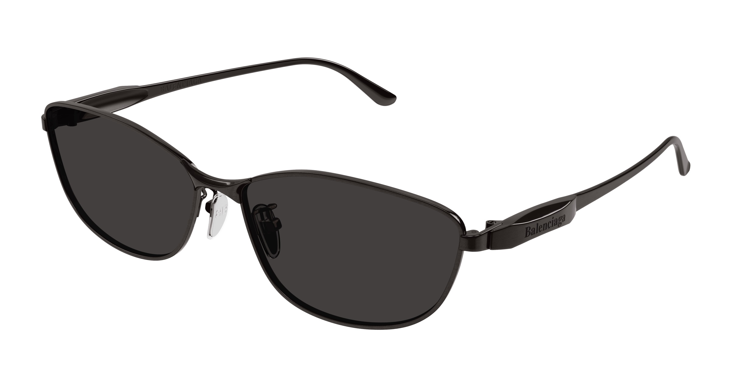 Balenciaga Grey Rectangular Unisex Sunglasses BB0357SA 001 62