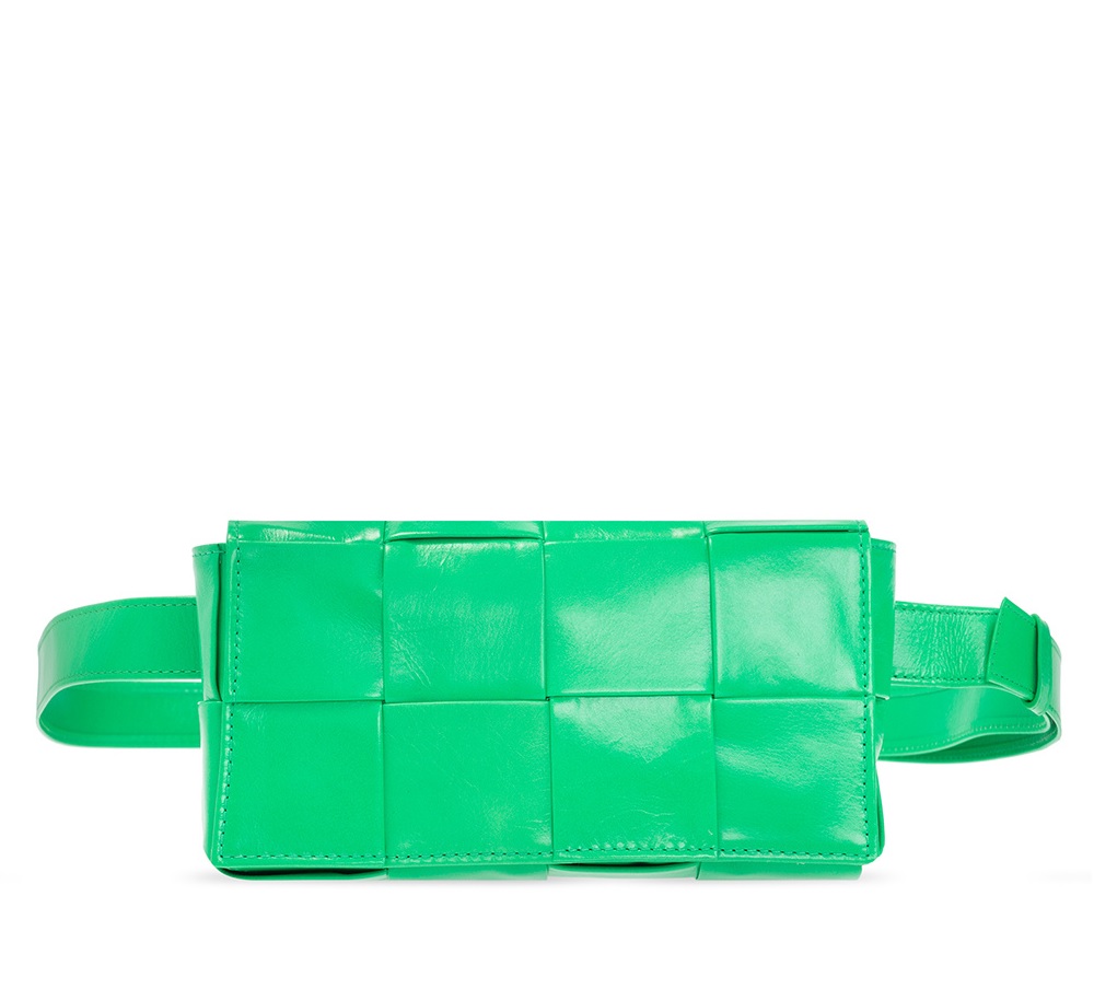 Bottega Veneta Parakeet Mini Intreccio Leather Cassette Belt Bag