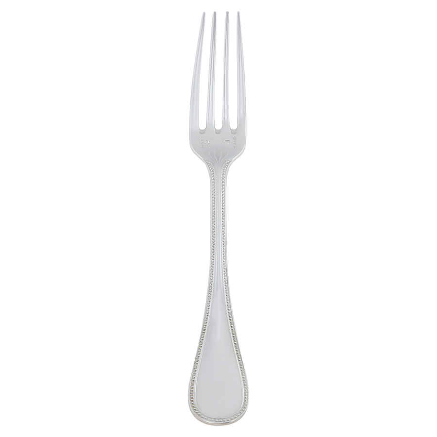 Christofle Sterling Silver Perles Dessert Fork 1416-015 In Silver