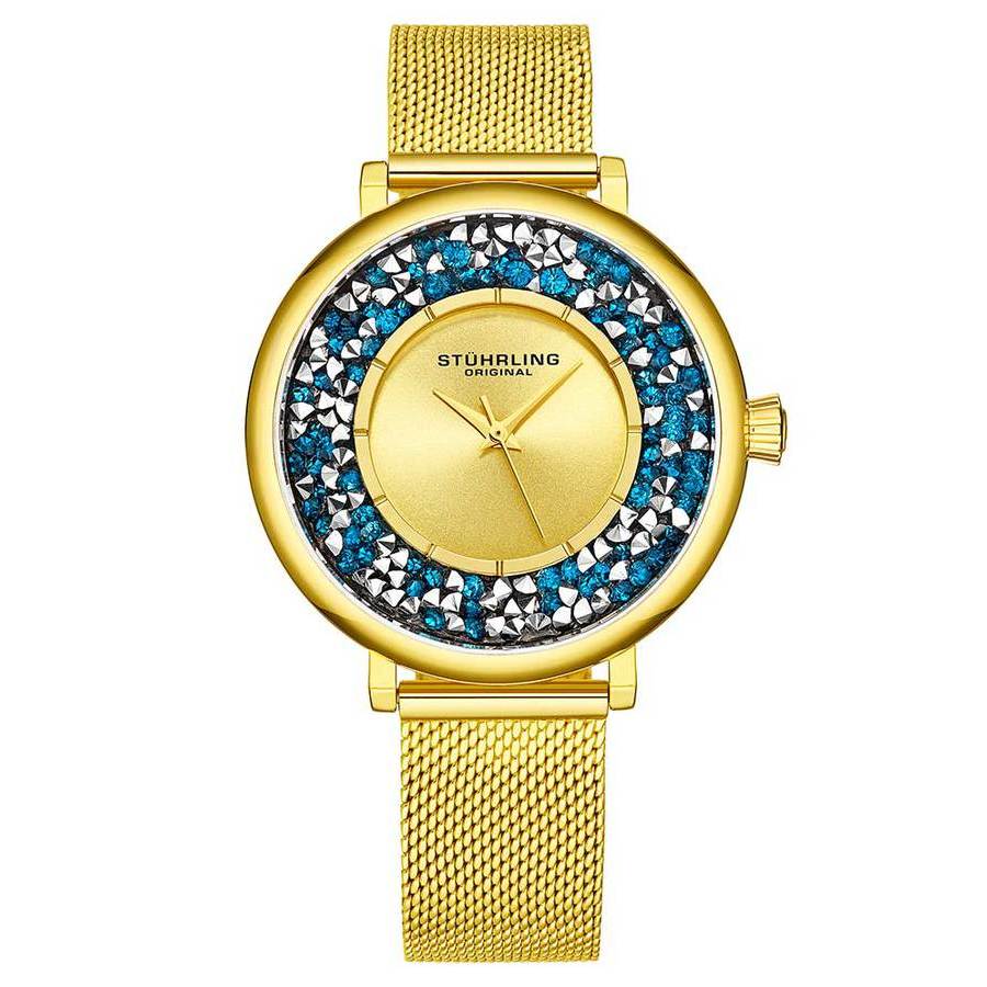 Stuhrling Original Symphony Gold-tone Dial Ladies Watch M15460 In Gold / Gold Tone / Yellow