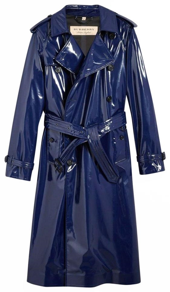 navy wool trench coat