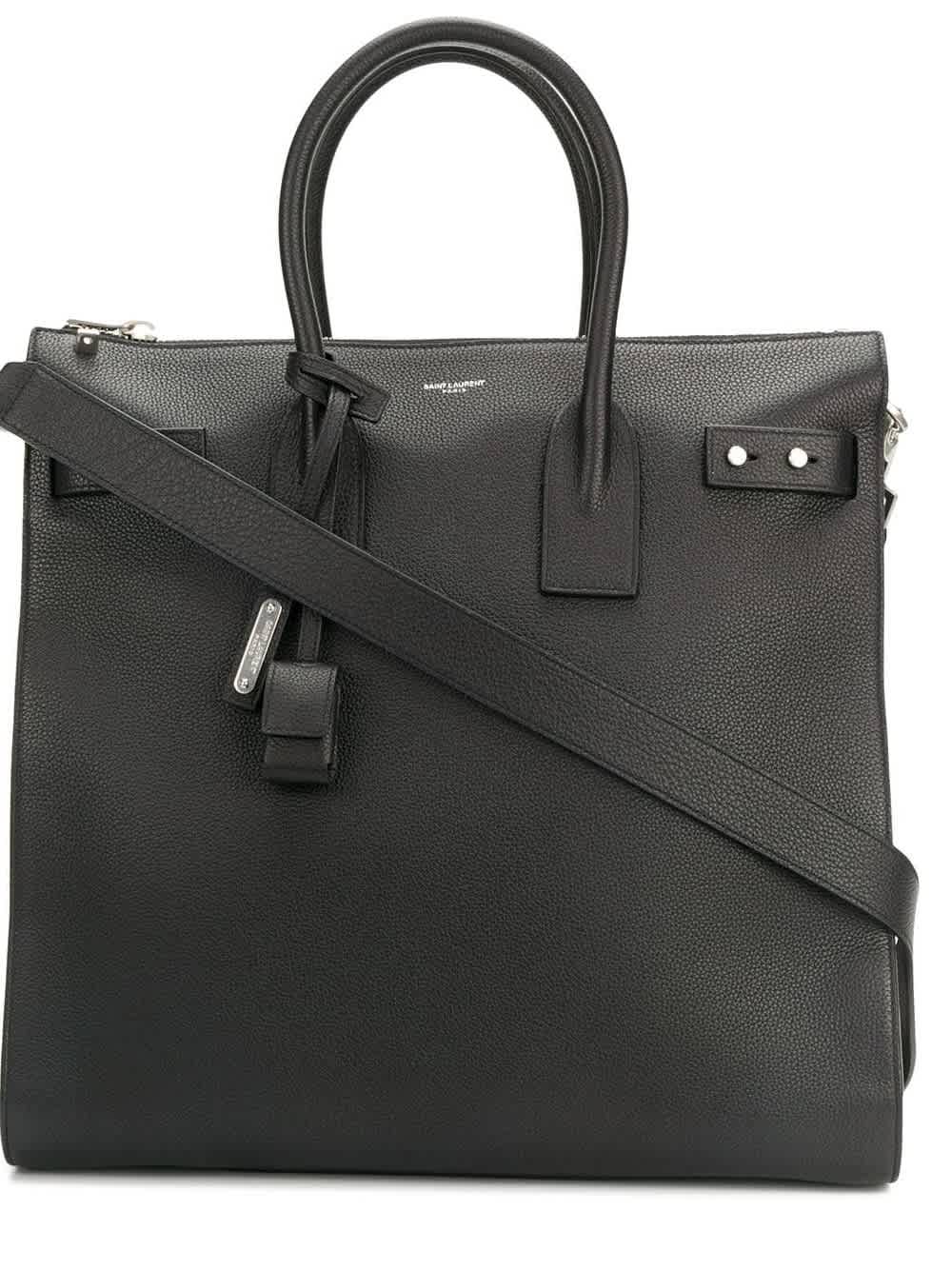 Saint Laurent Sac De Jour Tote Bag In Black,two Tone