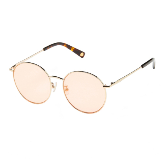 Balmain Pink Round Unisex Sunglasses Bl 6086k 5 57 In Gold / Pink