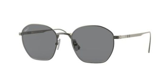Persol Grey Irregular Titanium Unisex Sunglasses Po5004st 8001p2 50 In Grey