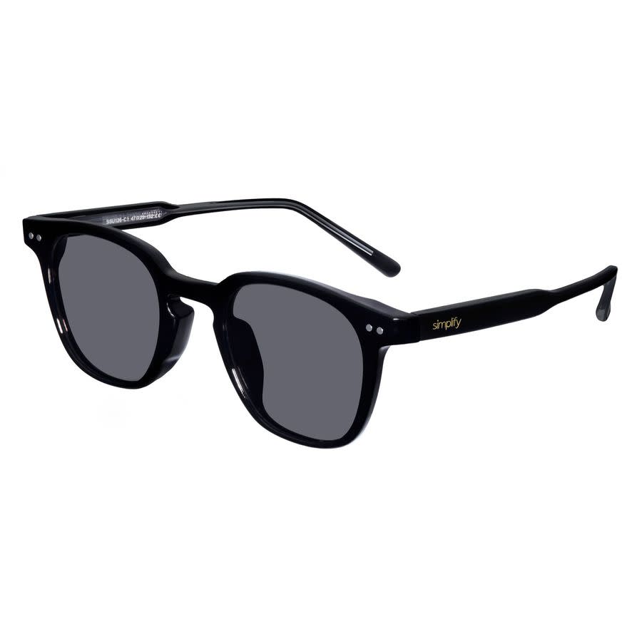 Simplify Unisex Black Square Sunglasses Ssu126-c1 In Black