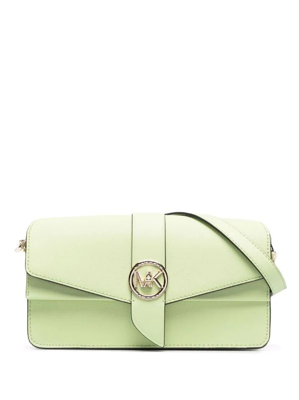 Michael Kors Ladies Medium Greenwich Saffiano Leather Bag In Aloe