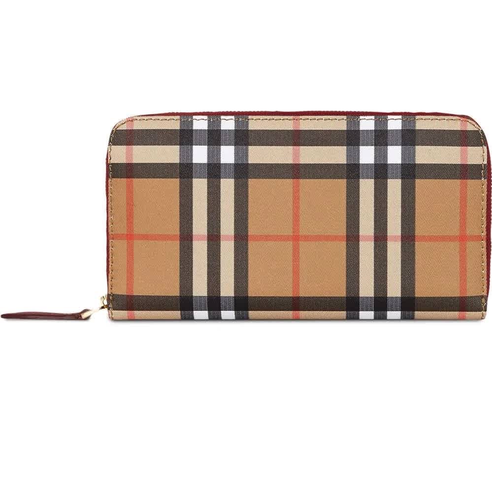 BURBERRY VINTAGE CHECK ZIPAROUND WALLET