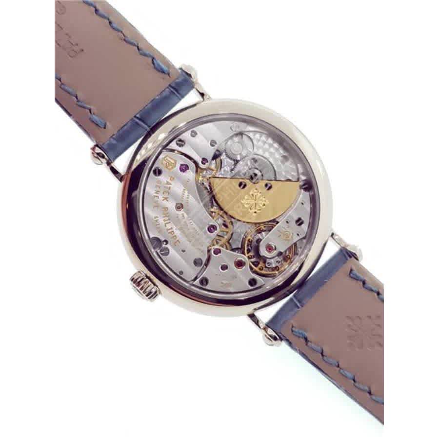 Shop Patek Philippe Calatrava Diamond Blue Dial Ladies Watch 7200/50g-011 In Blue / Gold / Gold Tone / White