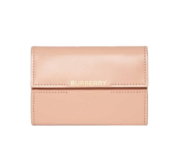 Burberry Pink Ladies Horseferry Print Leather Folding Wallet