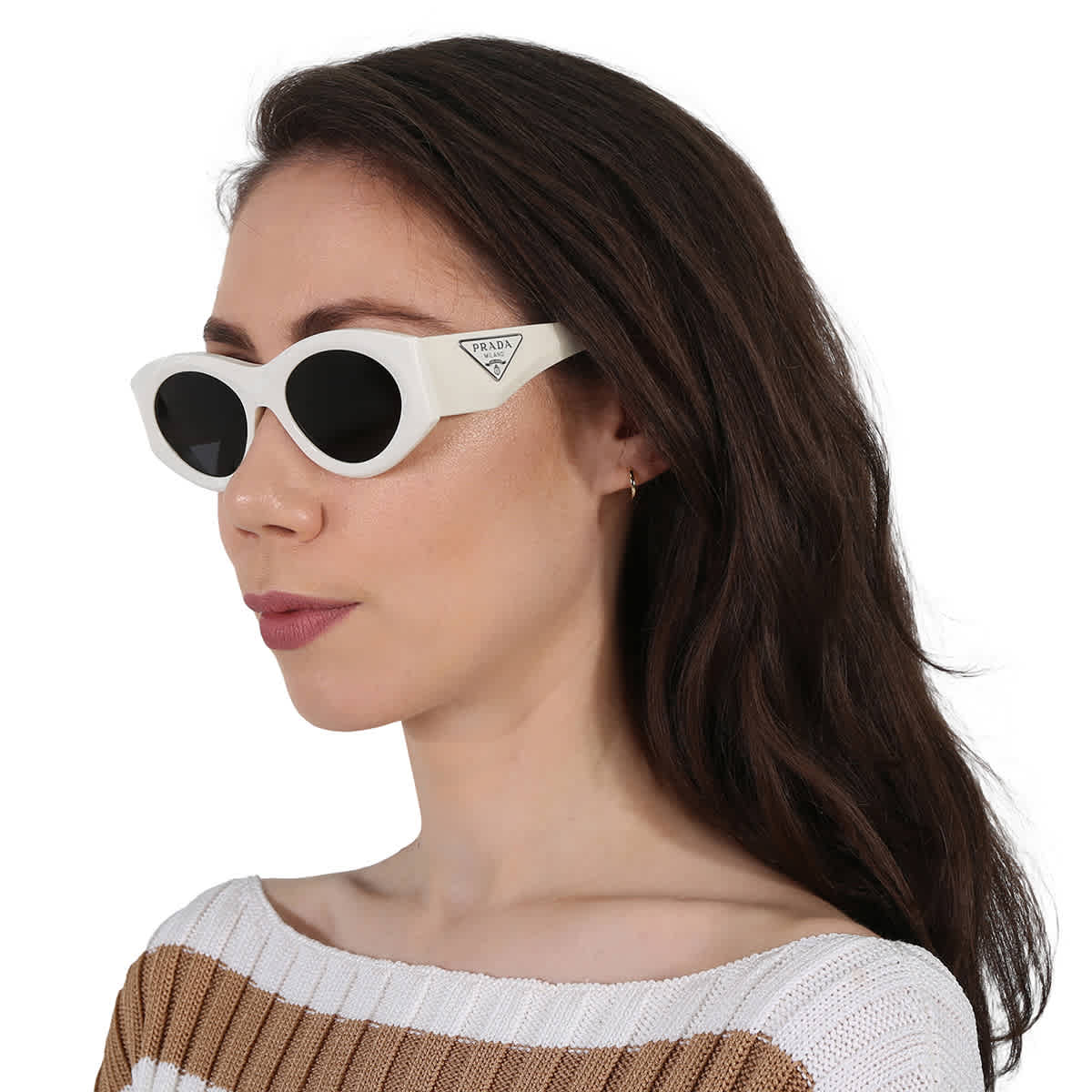 Dark Grey Oval Sunglasses
