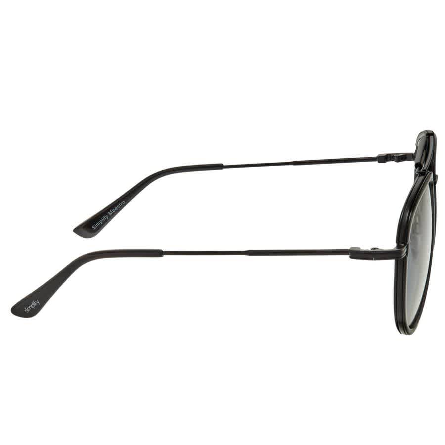 Simplify Bertha Unisex Ssu129-c2 56mm Polarized Sunglasses In Black