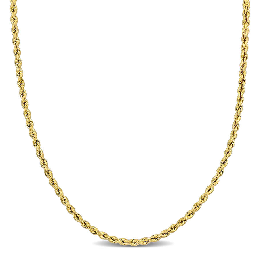 Amour 2.2mm Ultra Light Rope Chain Necklace In 14k Yellow Gold - 18 In