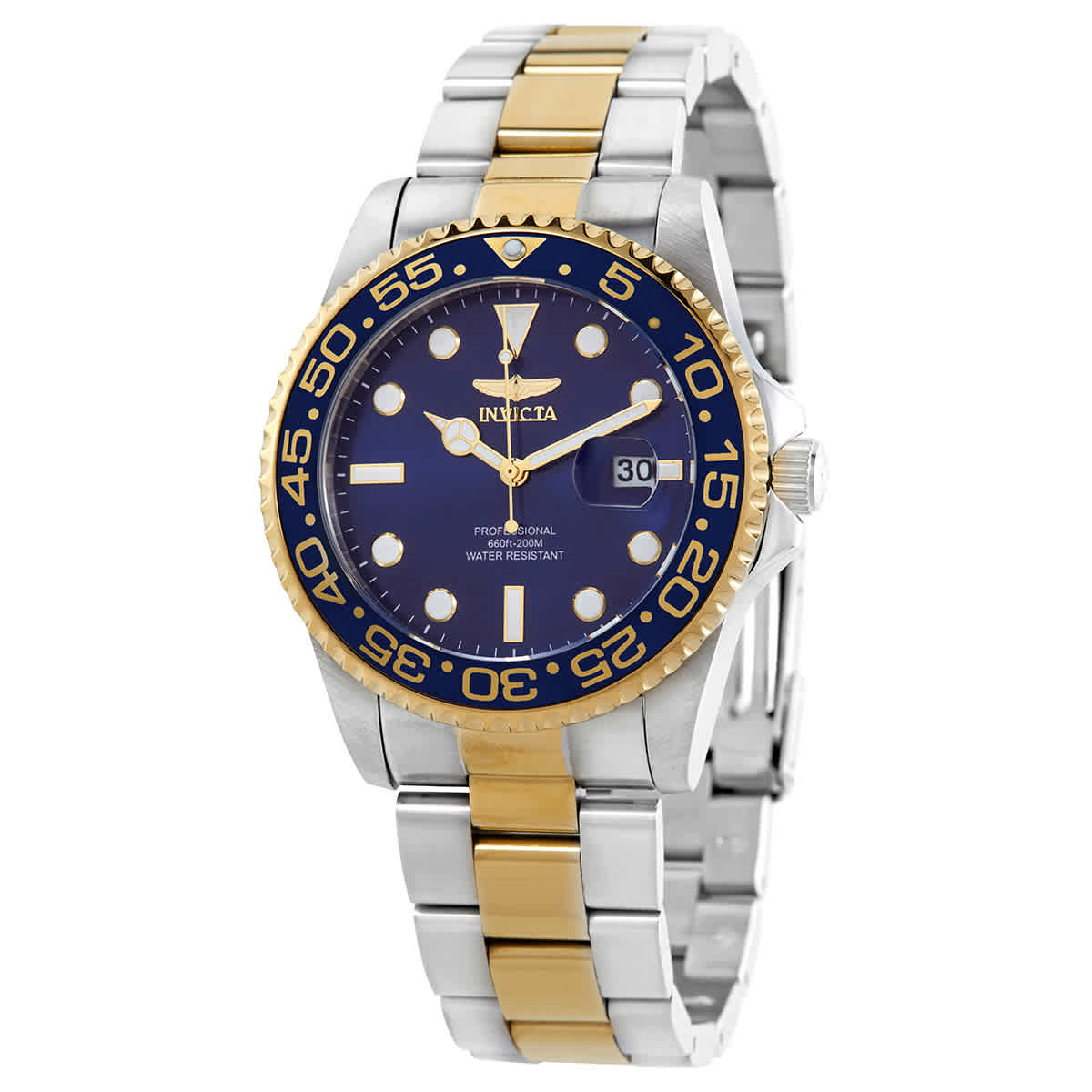 Invicta Pro Diver Quartz Blue Dial Mens Watch 33254 In Two Tone  / Blue / Gold Tone