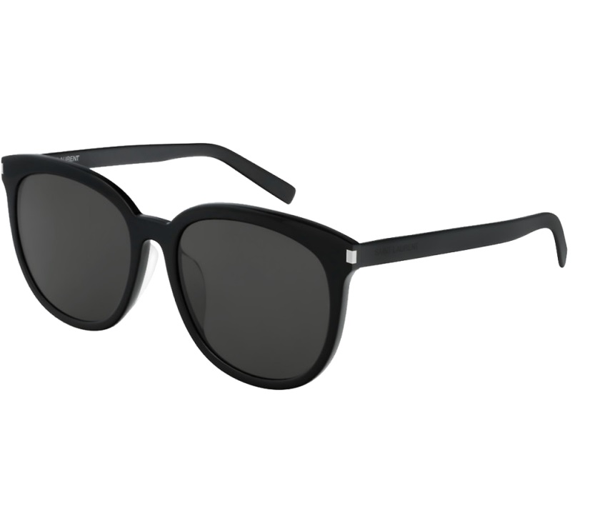 Saint Laurent Grey Square Mens Sunglasses Sl 284 F Slim 001 56 In Black