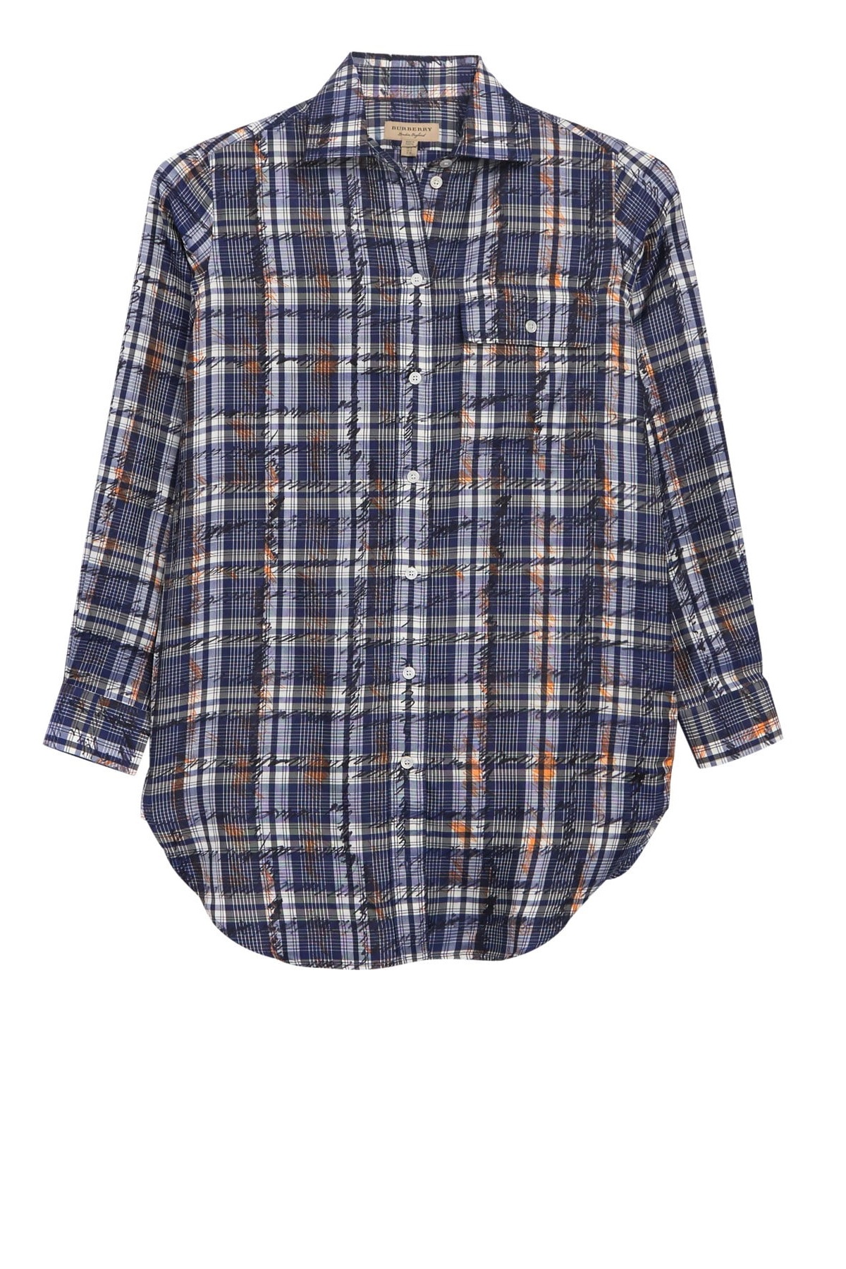 BURBERRY CHAVA SCRIBBLE CHECK SILK SHIRT