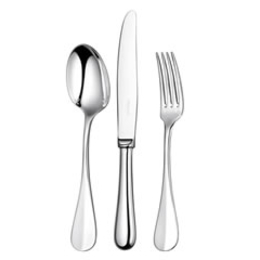 Christofle Silver Plated Fidelio Cream Soup Spoon 0560-001 In Cream / Silver