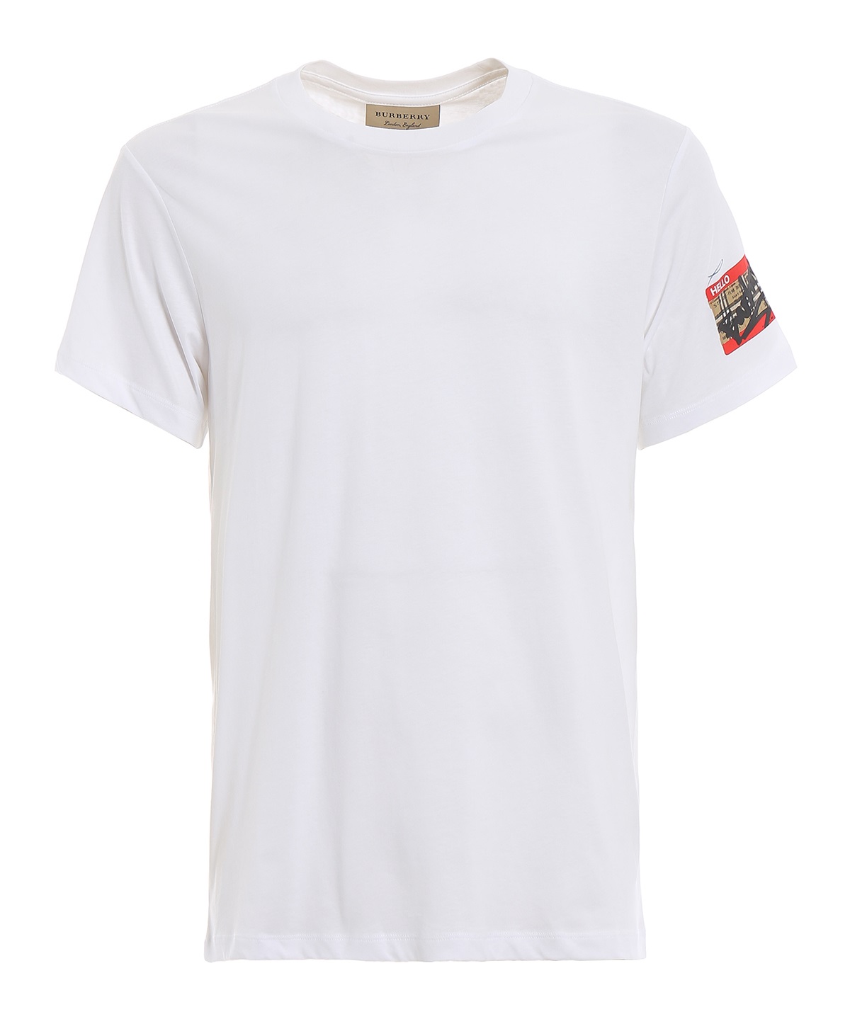 Burberry Mens White Tyford Cotton Jersey T-shirt