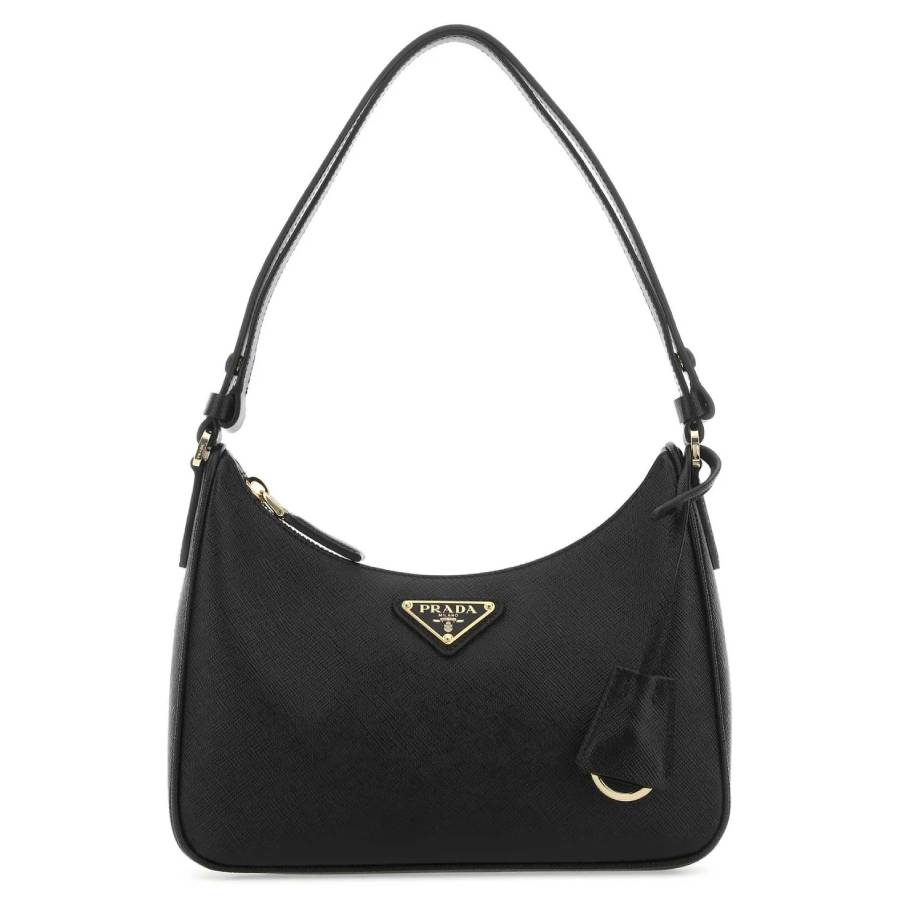 PRADA PRADA BLACK SAFFIANO LEATHER RE-EDITION MINI BAG