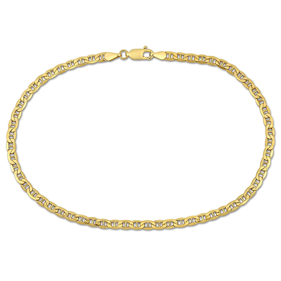 Amour 3.3mm Marine Link Bracelet In 10k Yellow Gold -10 In