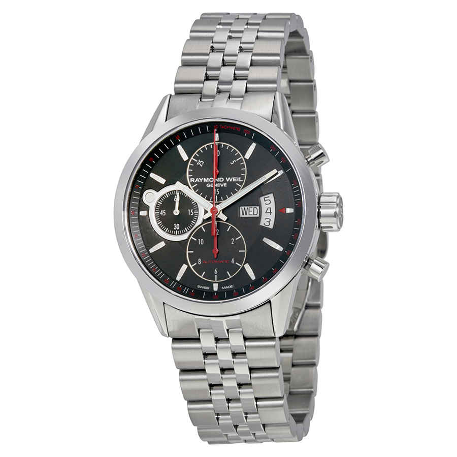 Raymond Weil Freelancer Chronograph Automatic Mens Watch 7730-st-20041 In Black,silver Tone