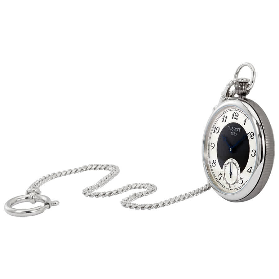 Shop Tissot Bridgeport Lepine Pocket Watch T860.405.29.032.00 In Blue / Grey / Silver