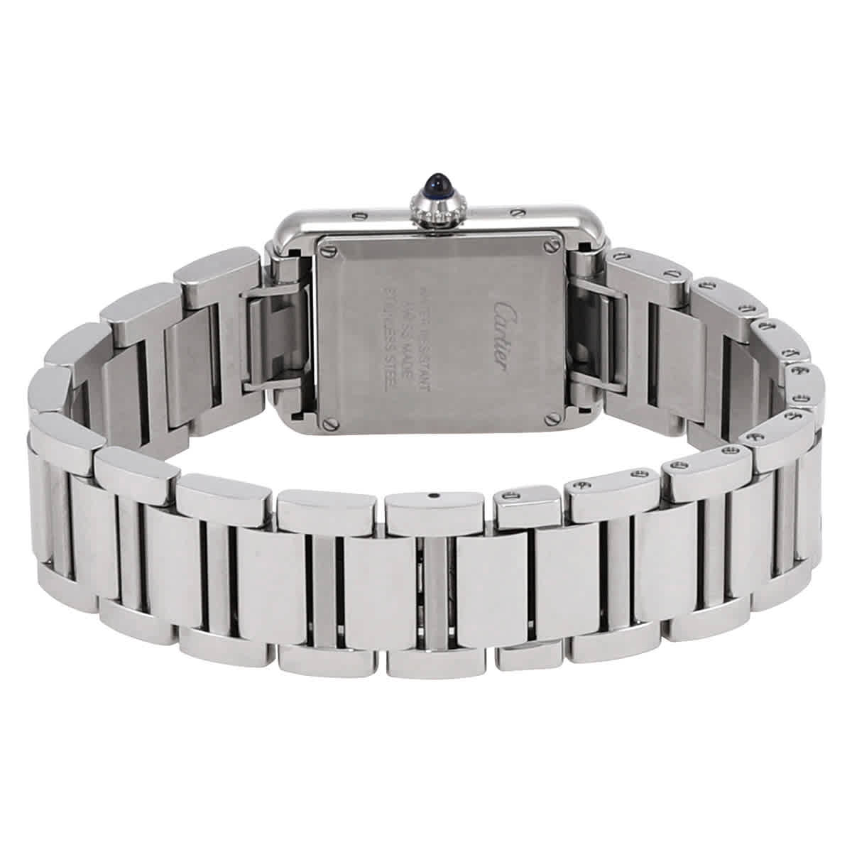 Shop Cartier Tank Quartz Silver Dial Ladies Watch Wsta0051