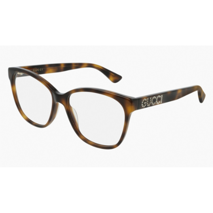 Gucci Transparent Cat Eye Ladies Eyeglasses Gg0421o-002 55 In N,a