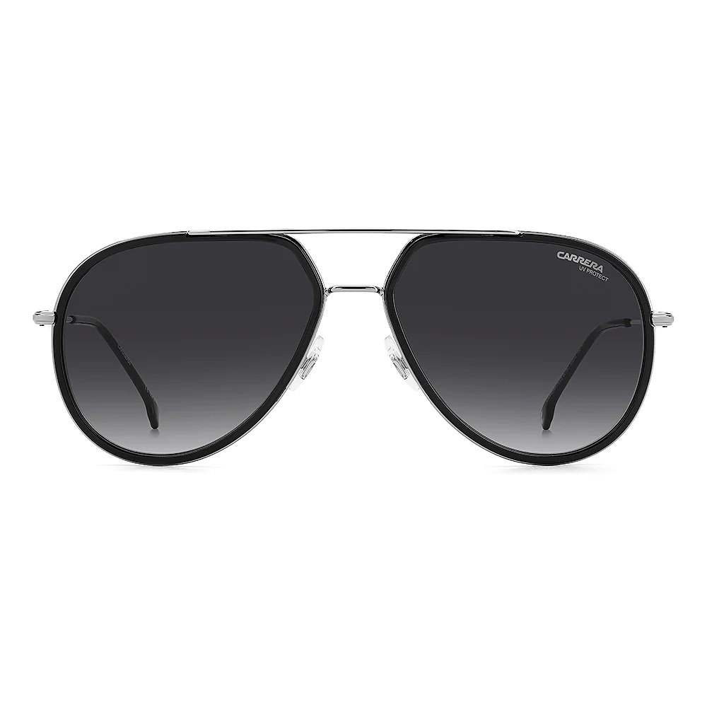 Carrera Grey Shaded Pilot Unisex Sunglasses  295/s 0807/9o 58 In Black / Grey