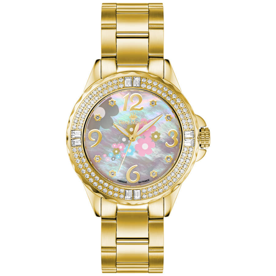 Rene Mouris La Fleur Mother Of Pearl Dial Ladies Watch 50105rm4 In Gold Tone / Mop / Mother Of Pearl / Yellow