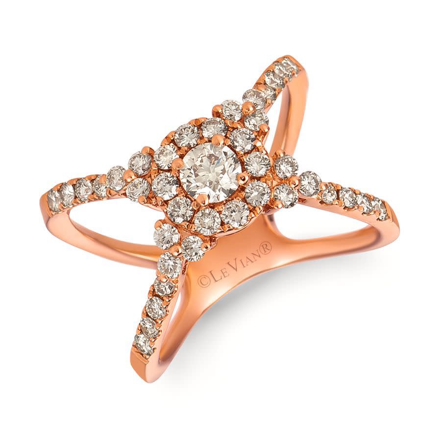 Le Vian Ladies Nude Palette Ring Set In 14k Strawberry Gold In Rose Gold-tone