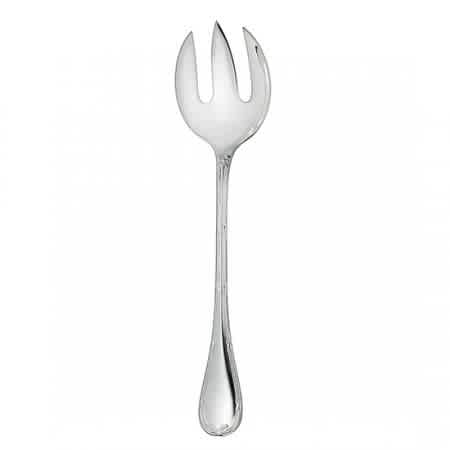 Christofle Silver Plated Rubans Salad Serving Fork 0024-083 In Silver