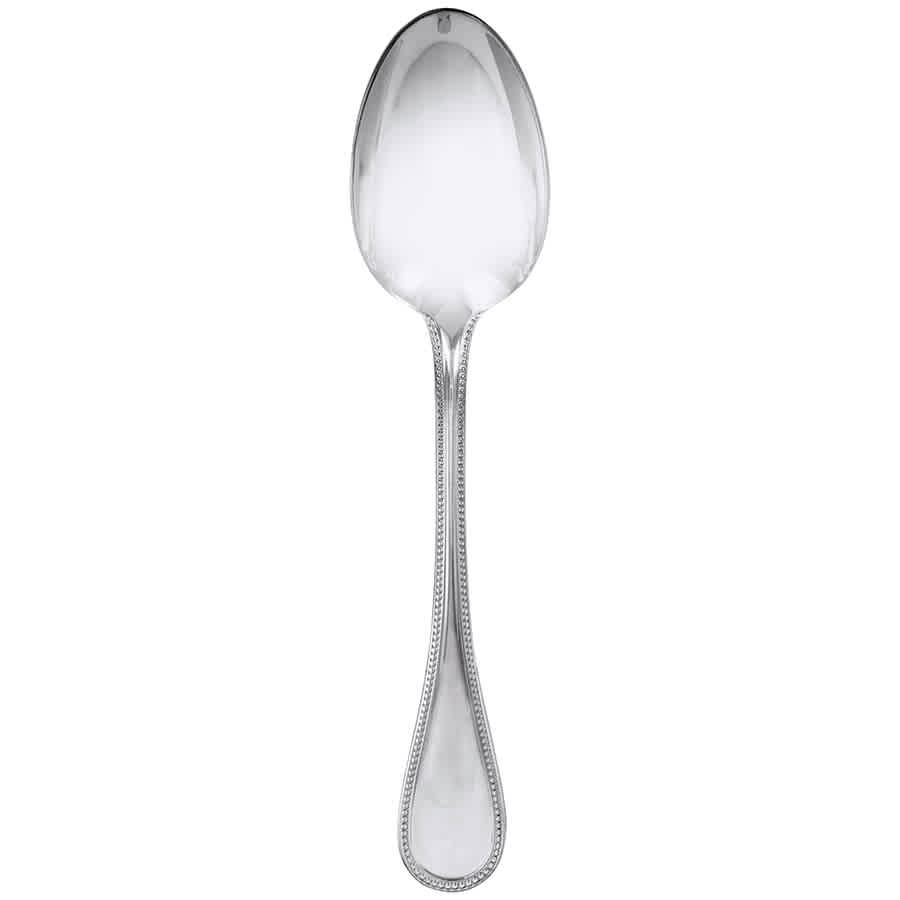 Christofle Sterling Silver Perles Table Spoon 1416-002 In Silver