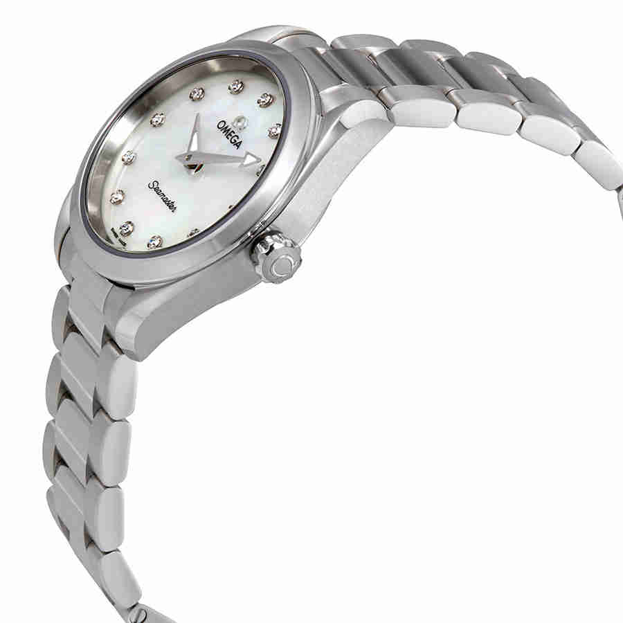 Shop Omega Seamaster Aqua Terra Ladies Watch 220.10.28.60.55.001 In Aqua / Mother Of Pearl / White