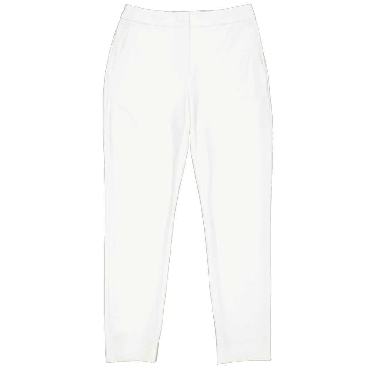 Max Mara Ladies Pegno Viscose Jersey Trousers In Bianco Seta